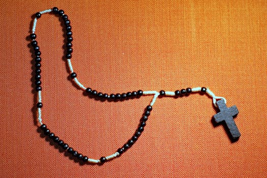 Free stock photo of cross, jesus, beads, prayer