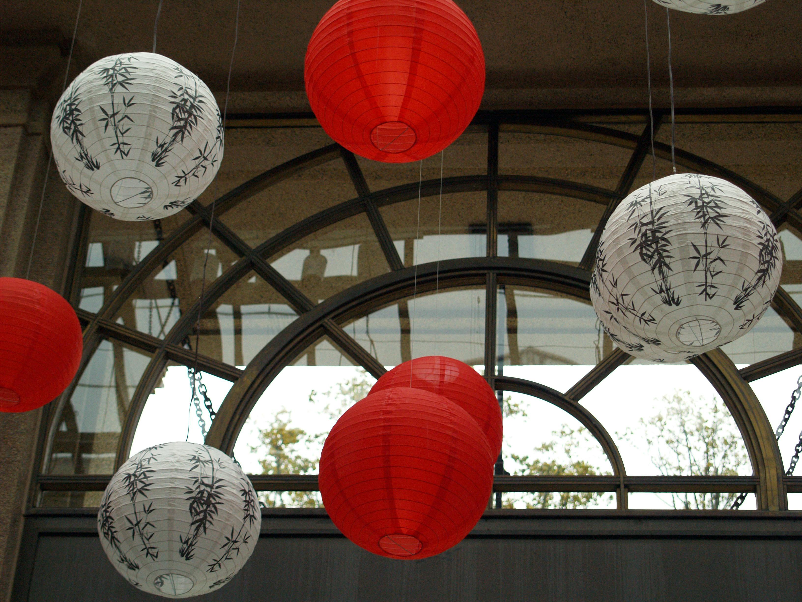 Free stock photo of paper lanterns, red