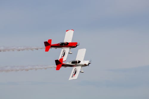 Foto profissional grátis de aeronave, branco, espetáculo aéreo
