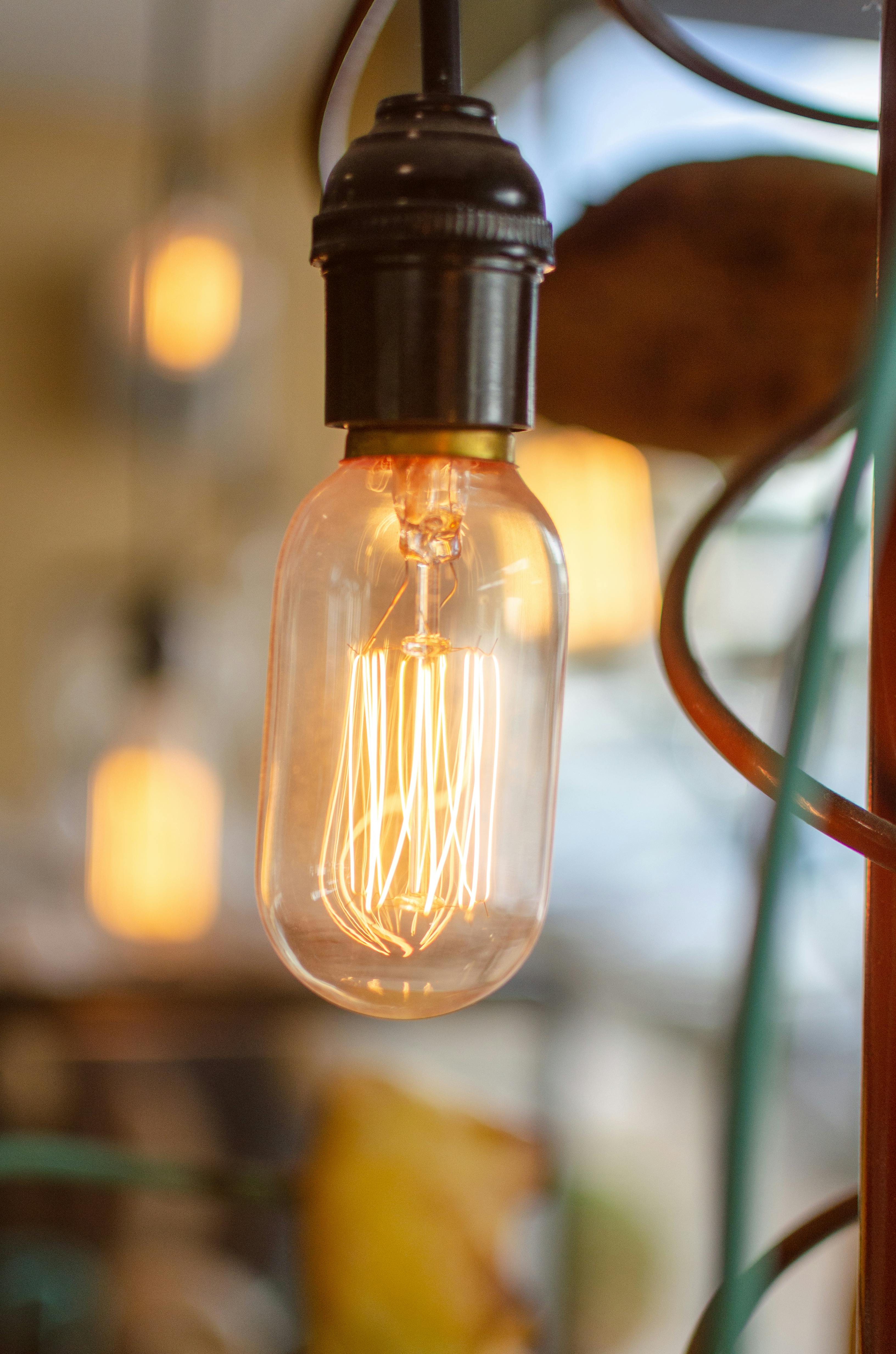 Illuminated Light Bulb · Free Stock Photo