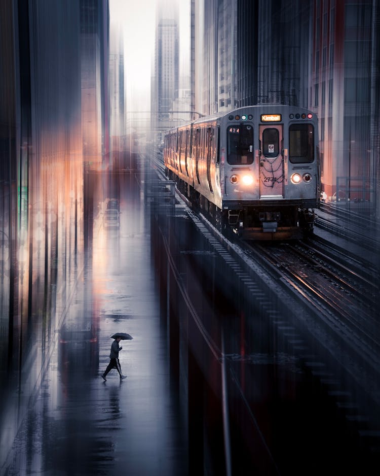 Man Standing Beside Train