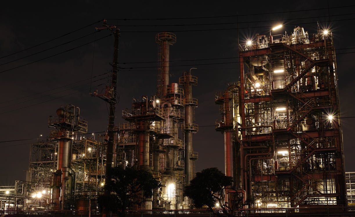 Construction Site at Nighttime