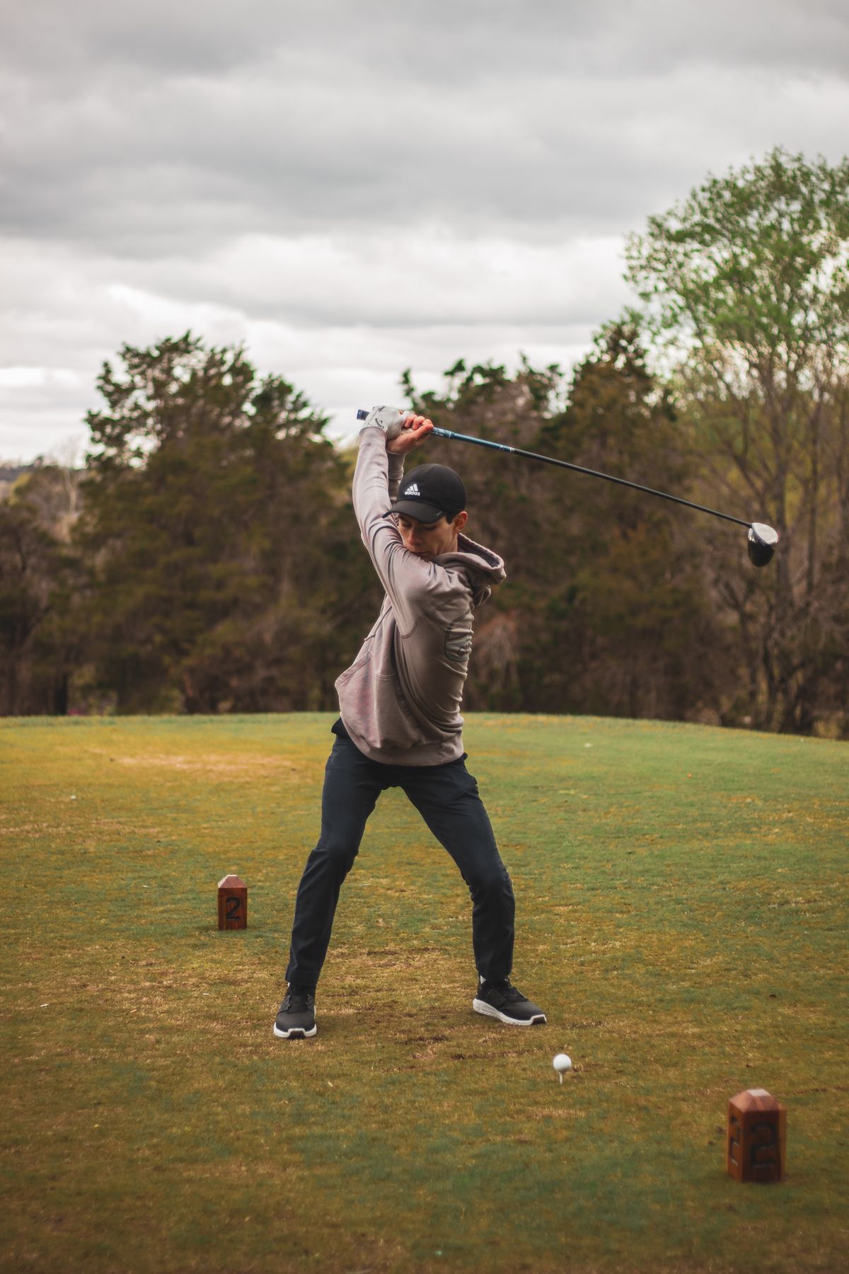 Golfer playing on the course