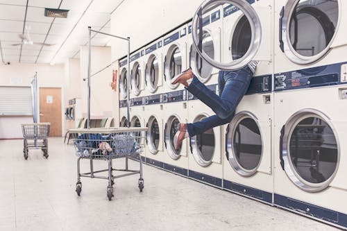 White Front-load Clothes Washer and Dryers