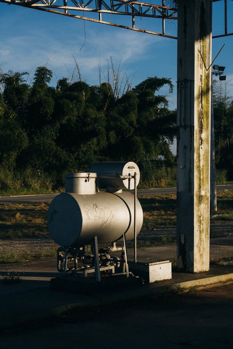 Gray Metal Tank