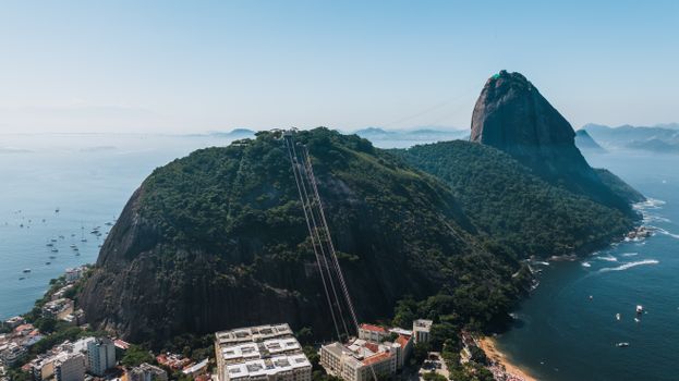 Cable Car on Hill in Rio de Janeiro