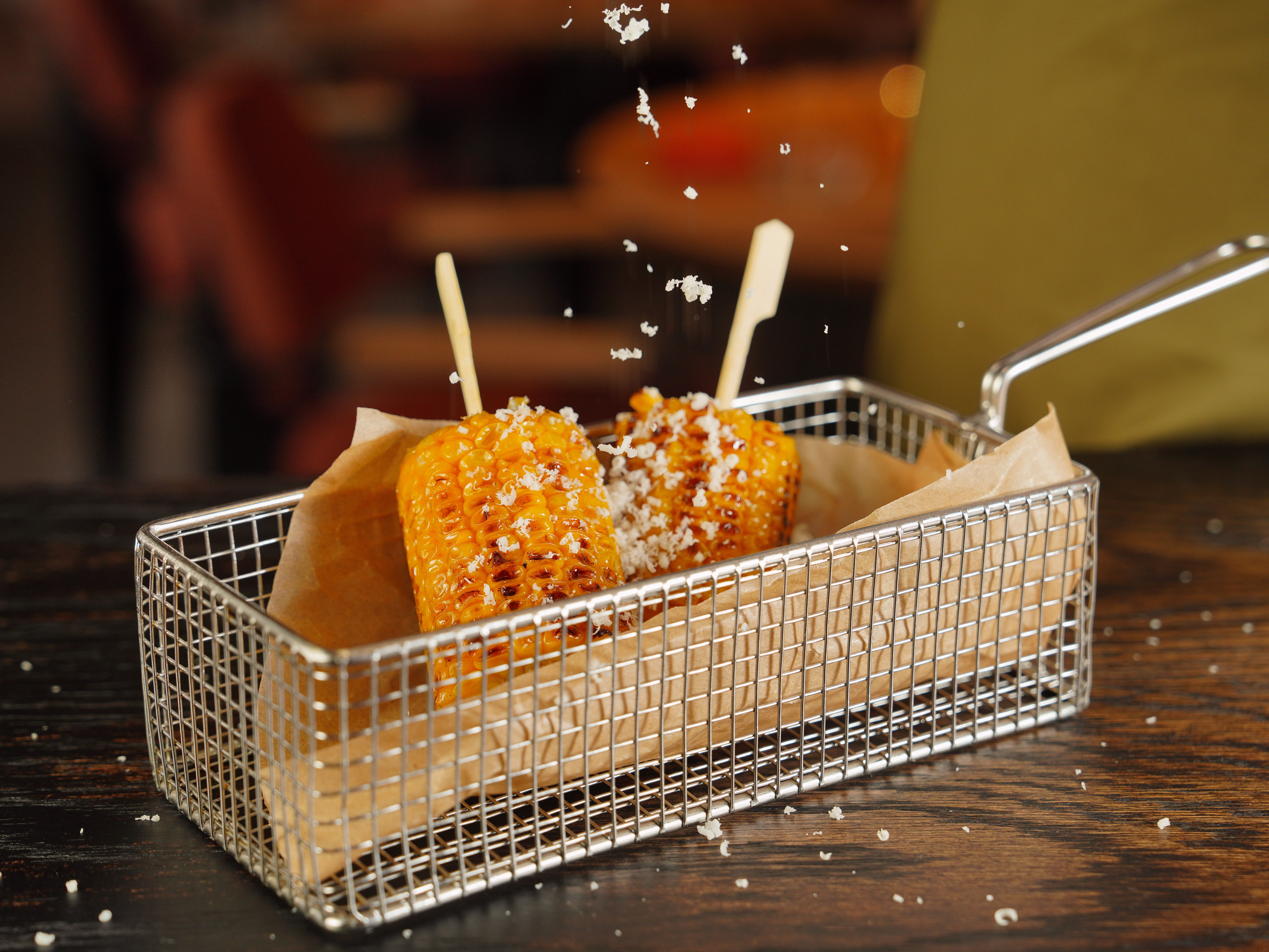 Crispy Grilled Corn with a Herb Oil