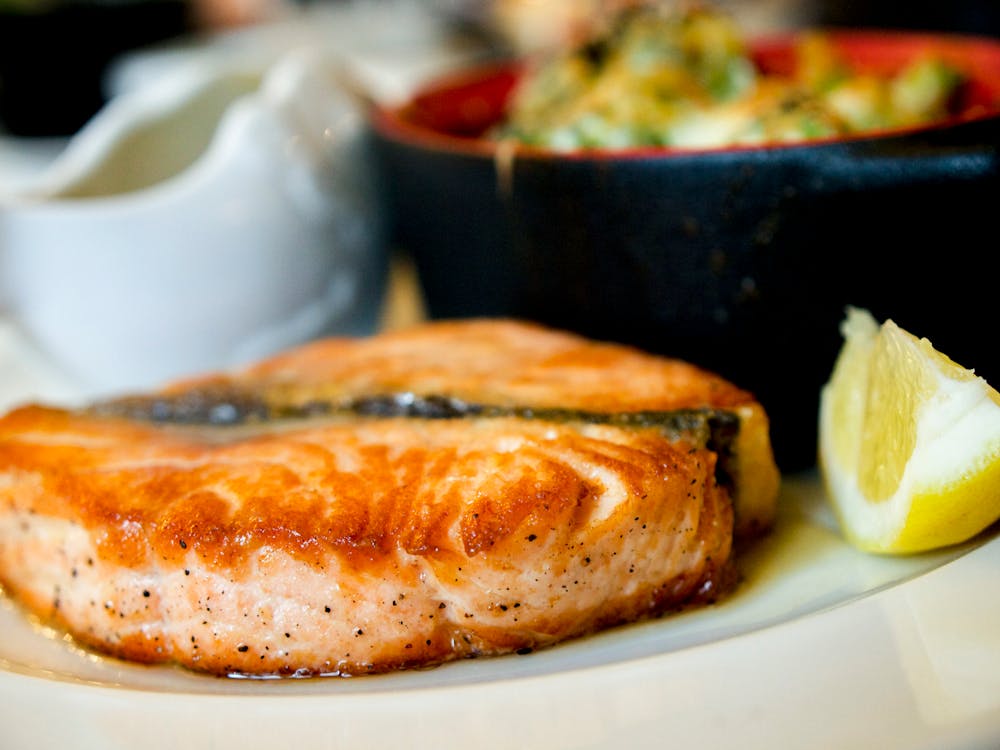 high blood pressure DASH diet with salmon 