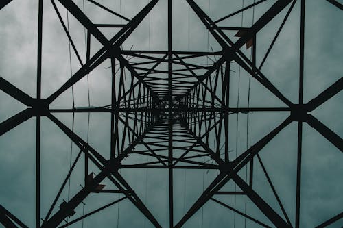 Free Low-angle Photography of Grey Metal Tower Stock Photo