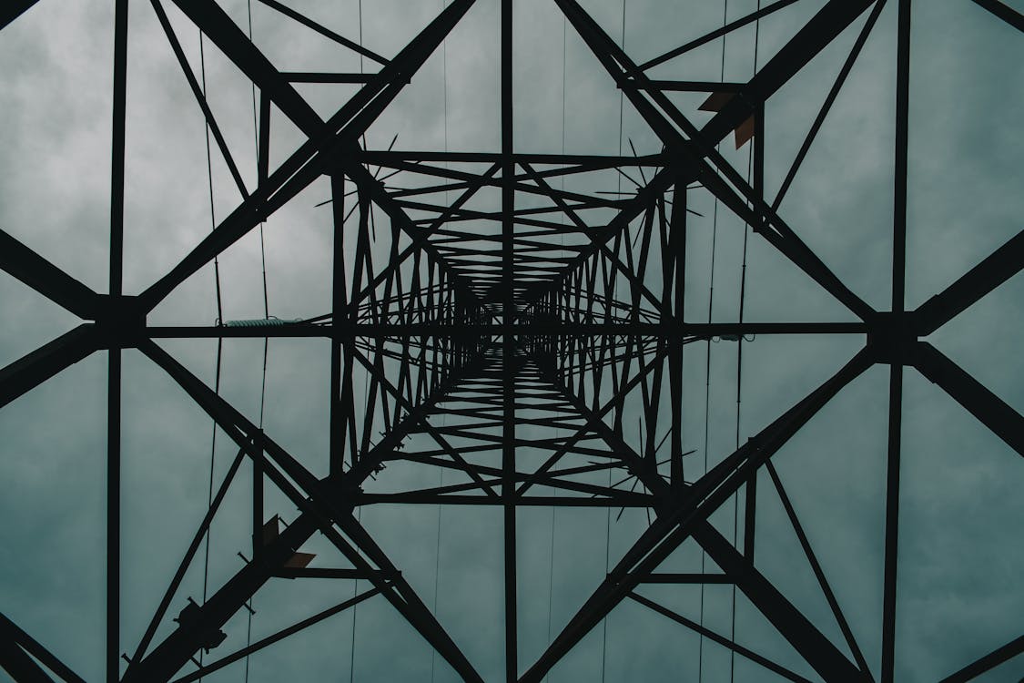 Low-angle Photography of Grey Metal Tower