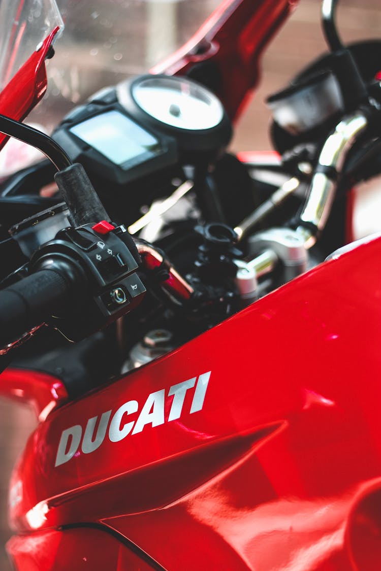 Red Ducati Motorcycle