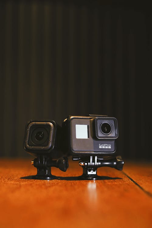 Schwarze Action Kamera
