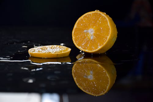 Sliced Yellow Lemon Fruit