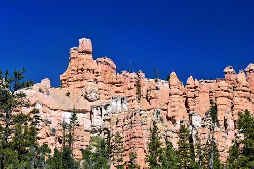 The red rock formations in bryce canyon national park