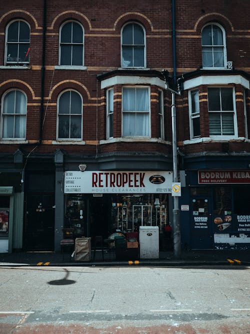 Free stock photo of building, shop, street