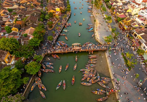 Hoi an, vietnam - aerial view of the city