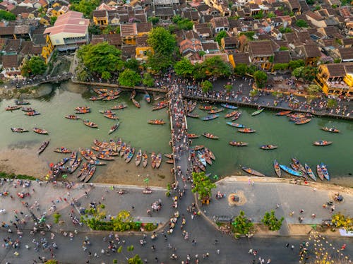 Aerial view of hoi an, vietnam