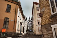 Concrete Buildings Between Road