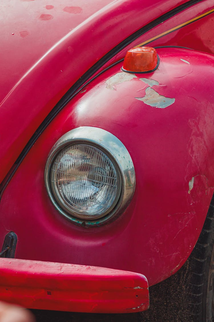 Light Of A Pink Car 