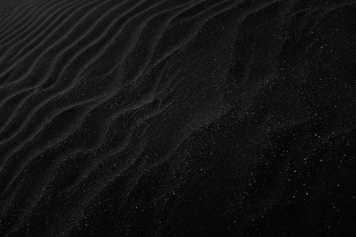 Black sand dunes texture