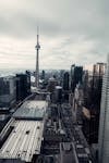 Free CN Tower in the Middle of Toronto Stock Photo