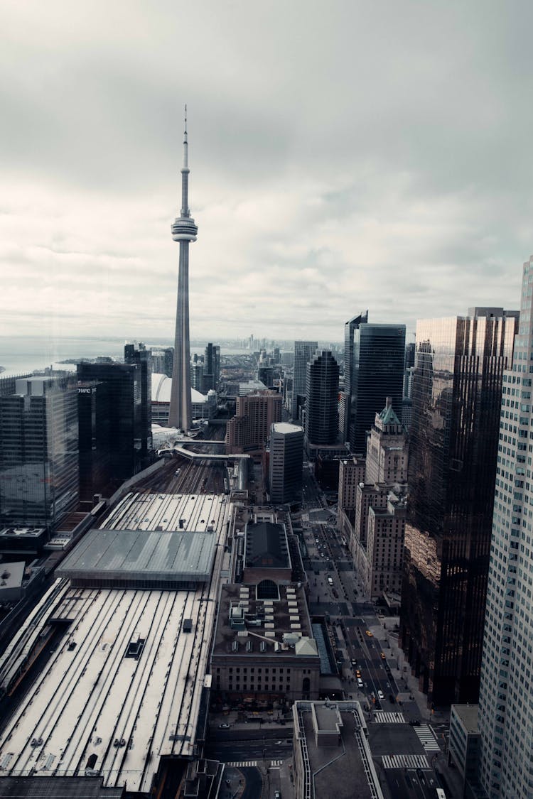 CN Tower In The Middle Of Toronto