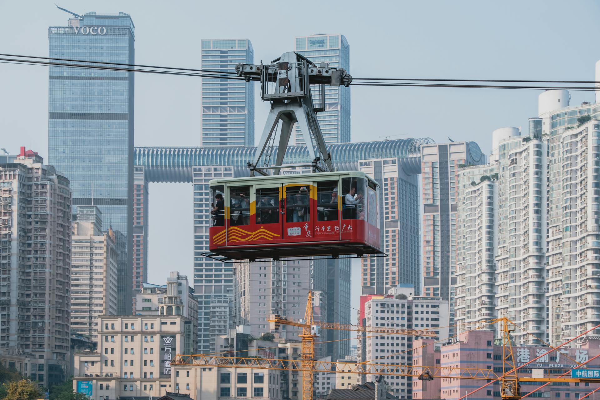 Yangtze River Cableway in Chongqing City in China