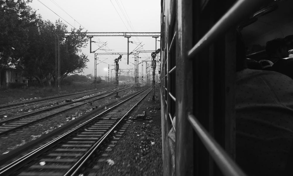 crowded train station delhi india