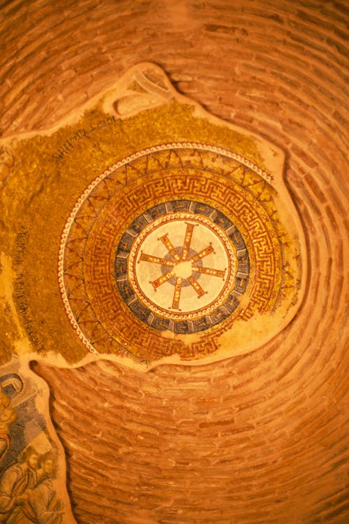 The ceiling of the church of the holy sepulchre in jerusalem