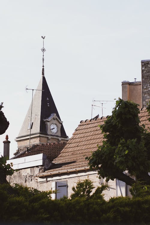 Бесплатное стоковое фото с belfry, church, clock