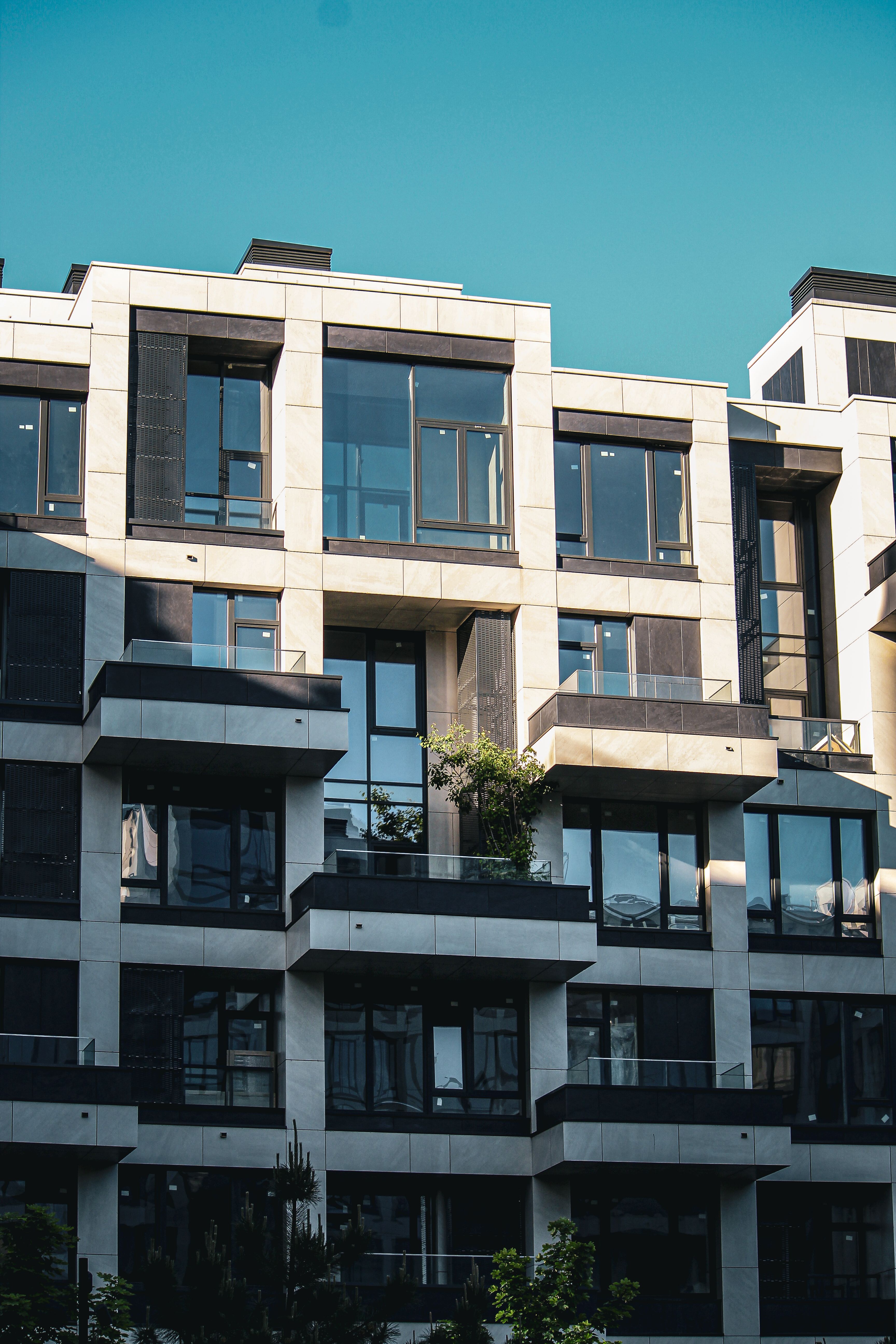 Facade of a Modern Apartment Building in a City · Free Stock Photo