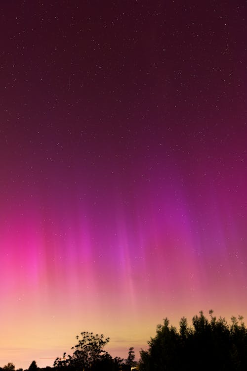 Aurora borealis in the sky over the uk