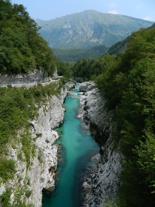Free Explore the stunning Tolmin Gorge with its vibrant turquoise waters in Slovenia. Stock Photo