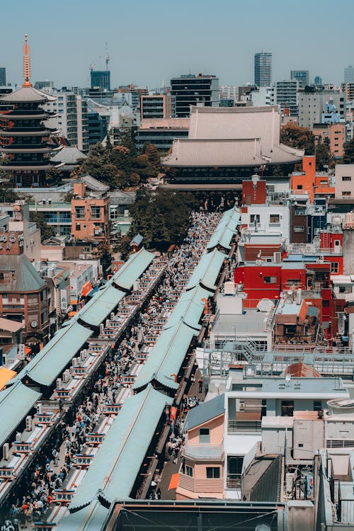 asakusa, Asya, binalar içeren Ücretsiz stok fotoğraf
