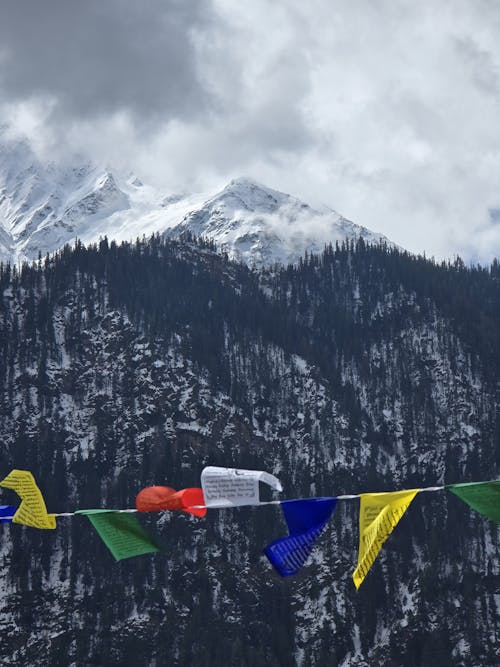 Prayer flags in the mountains