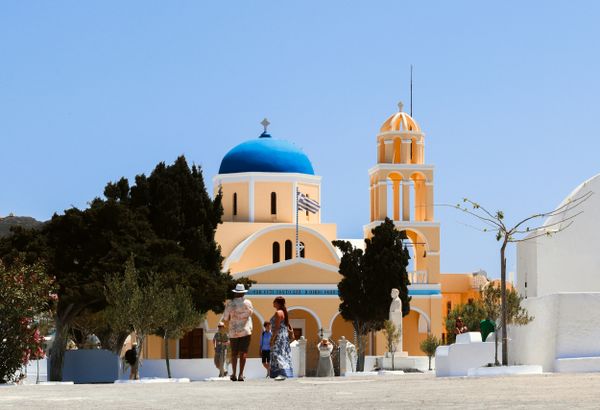 Santorini Blue Domes jigsaw puzzle