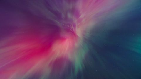 Spectacular display of the colorful Aurora Borealis lighting up the night sky over Wenatchee.