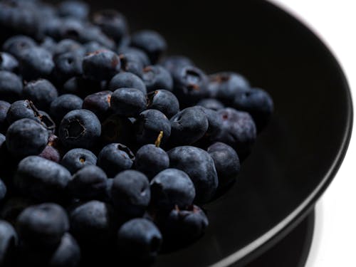 healthy and delicious blueberries on plate