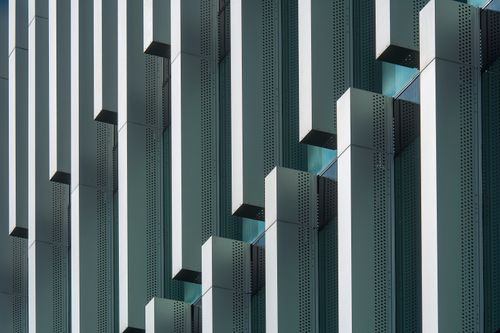 Free Striking architectural detail showcasing modern geometric design in Rotterdam. Stock Photo