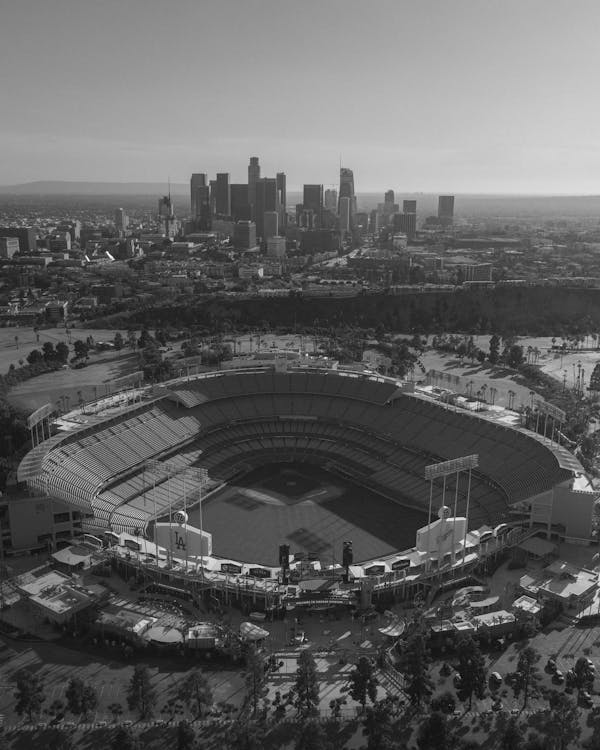 Aerial Los Angeles B&W