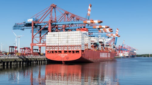 Kostnadsfri bild av behållare, blått hav, containerfartyg
