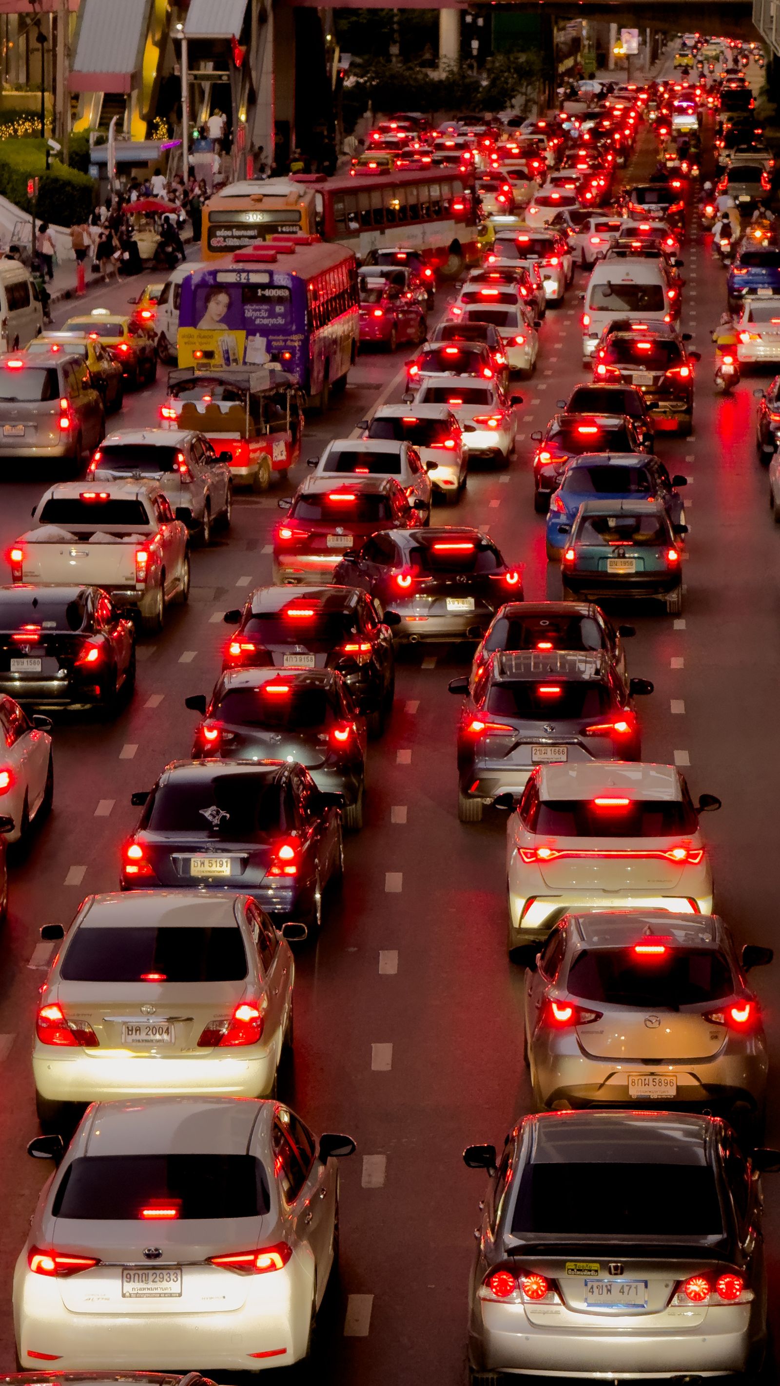 Vehicle verification Lahore - heavy urban traffic at dawn