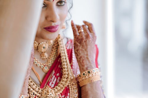 A beautiful indian bride in traditional attire