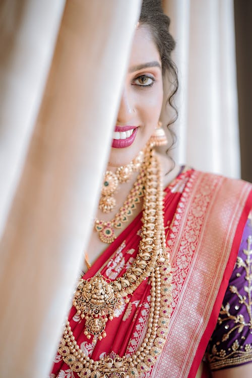 A beautiful indian bride in traditional attire