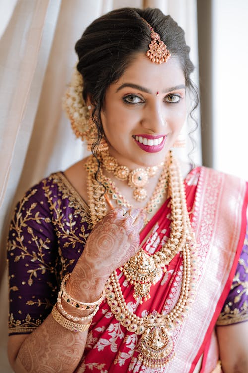 A beautiful indian bride in traditional attire