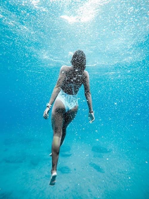 Photo of Woman Underwater