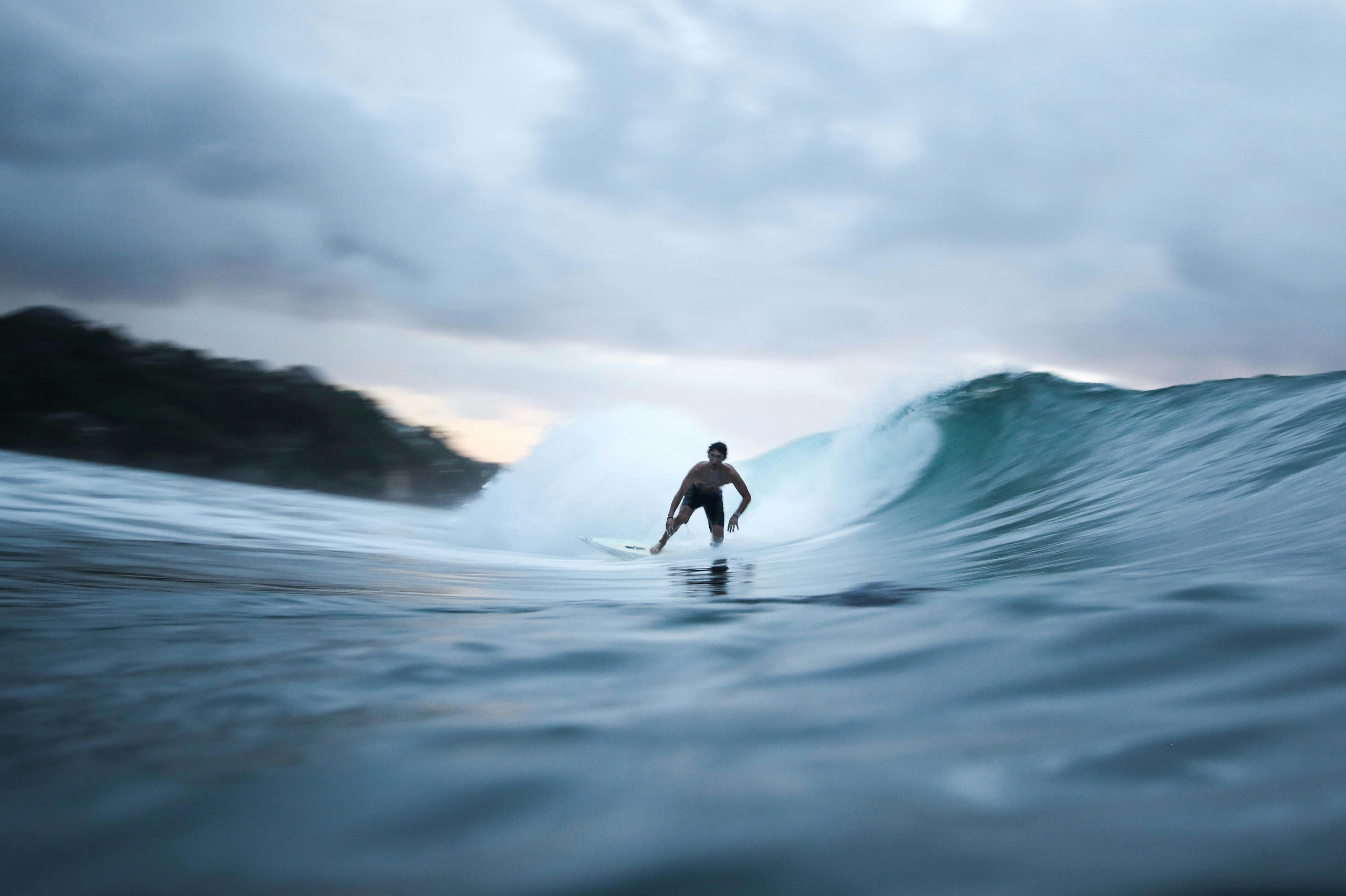 Photo of Man Surfing \u00b7 Free Stock Photo