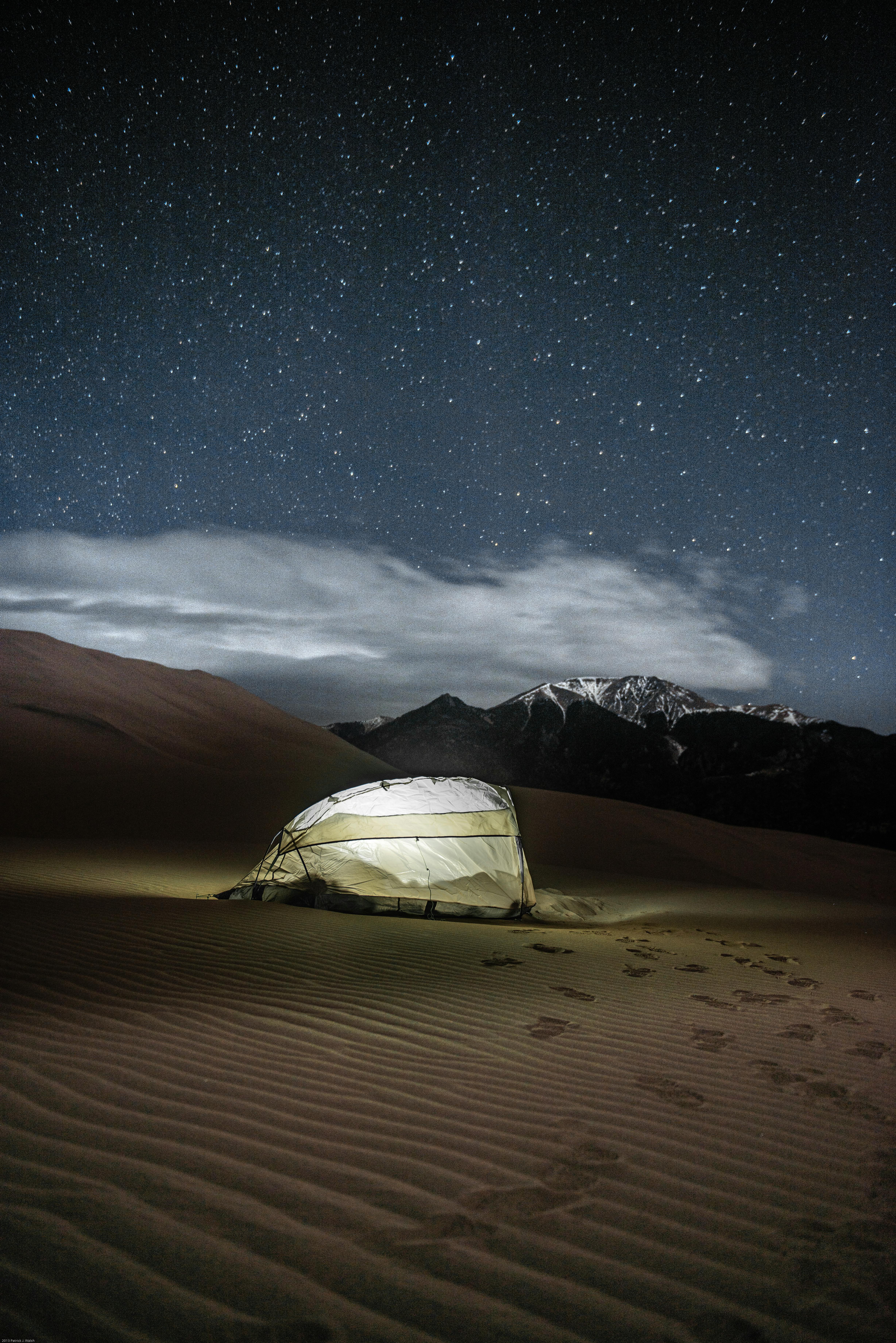 white and black dome tent