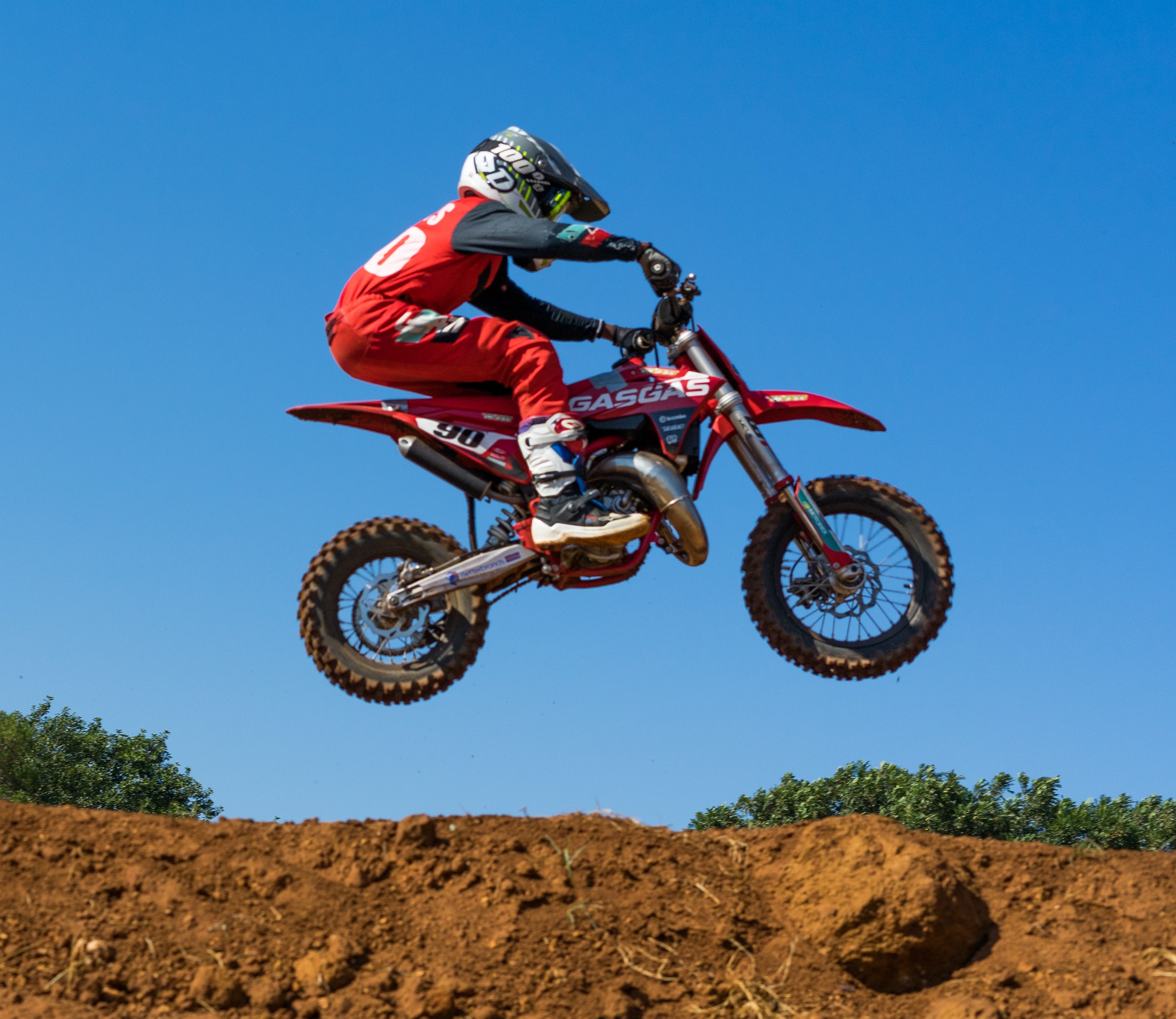 Rider Jumping on Motocross Motorcycle · Free Stock Photo