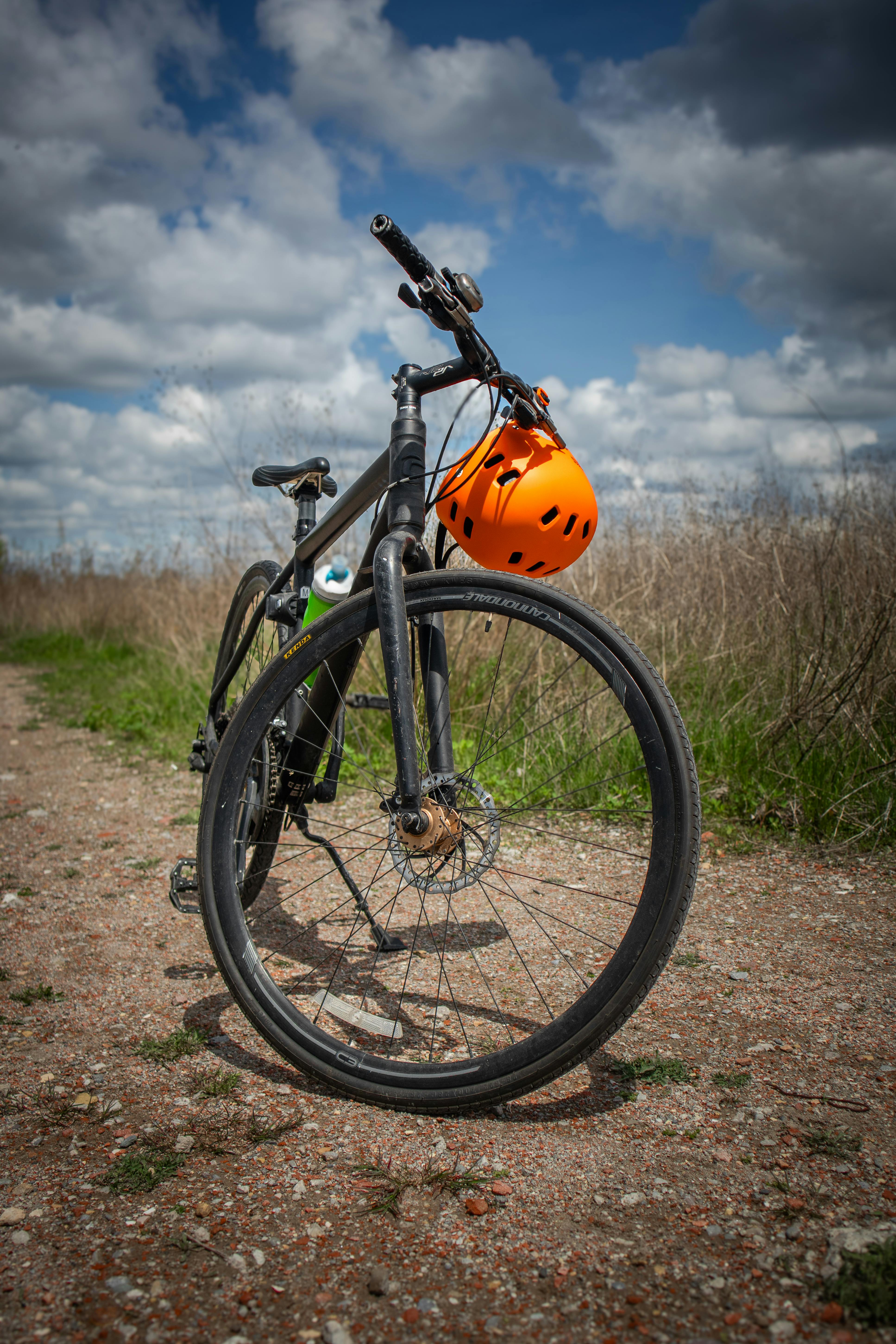 Bike with Helmet in Countryside